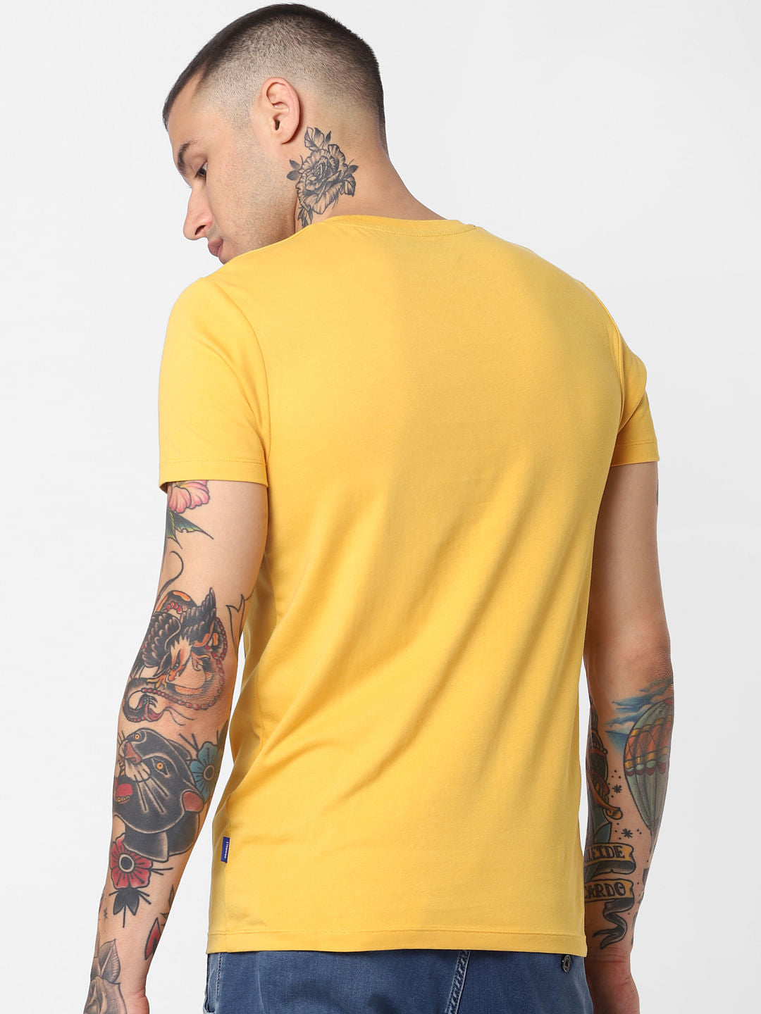X Lion King Yellow Scar Print Crew Neck T-Shirt
