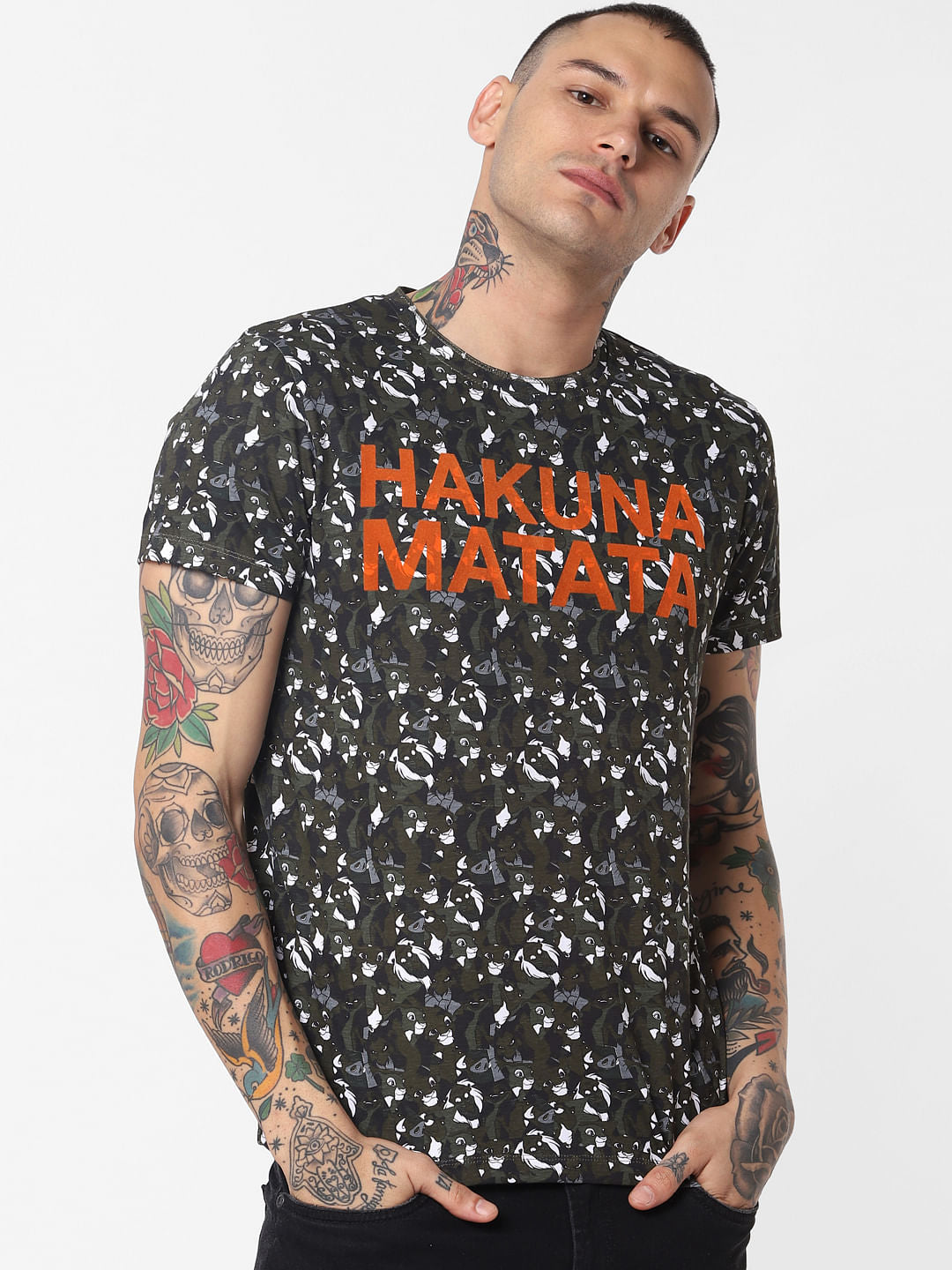 X Lion King Green Hakuna Matata Crew Neck T-Shirt - S