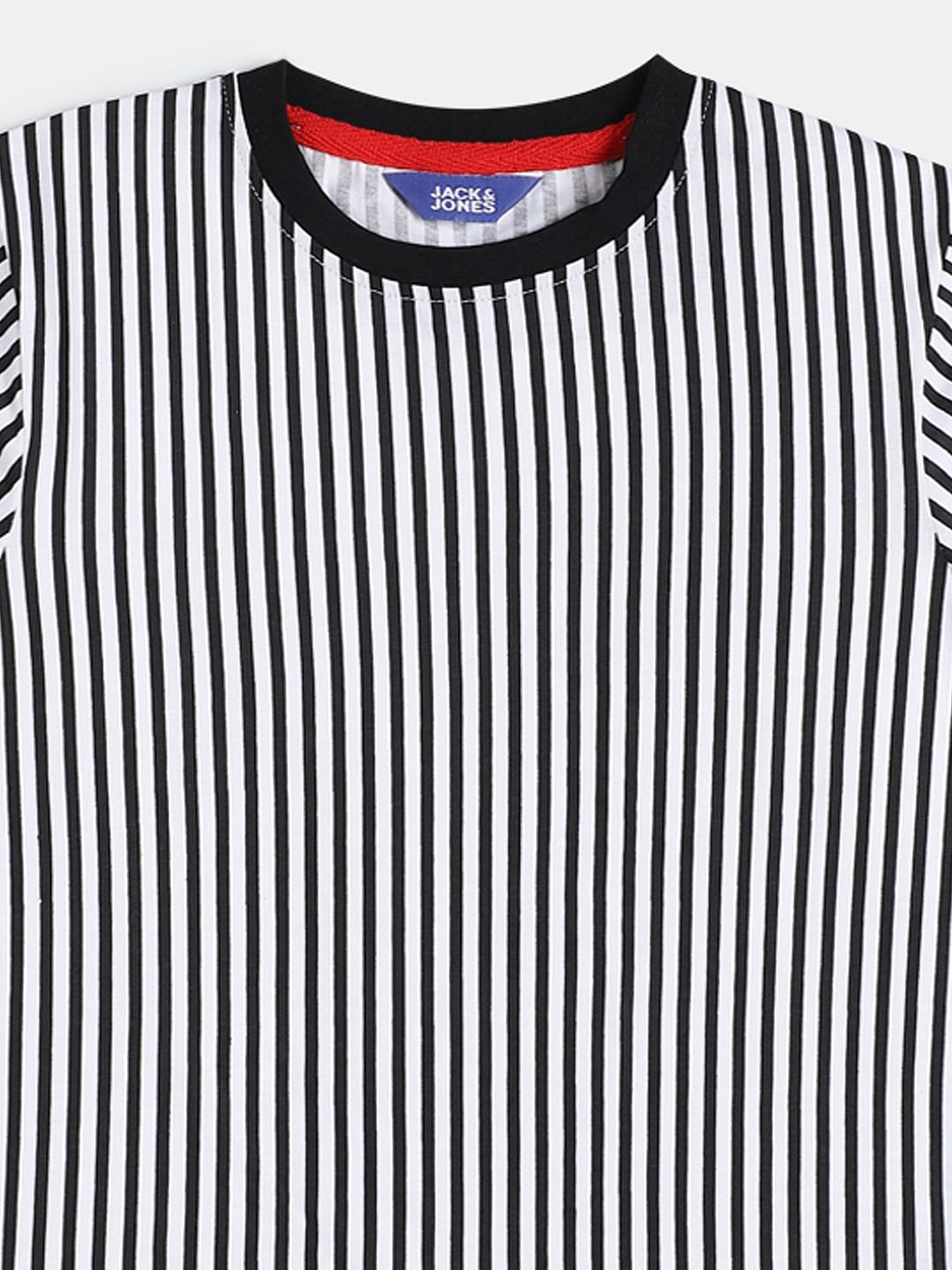 Boys Monochrome Striped Crew Neck T-shirt
