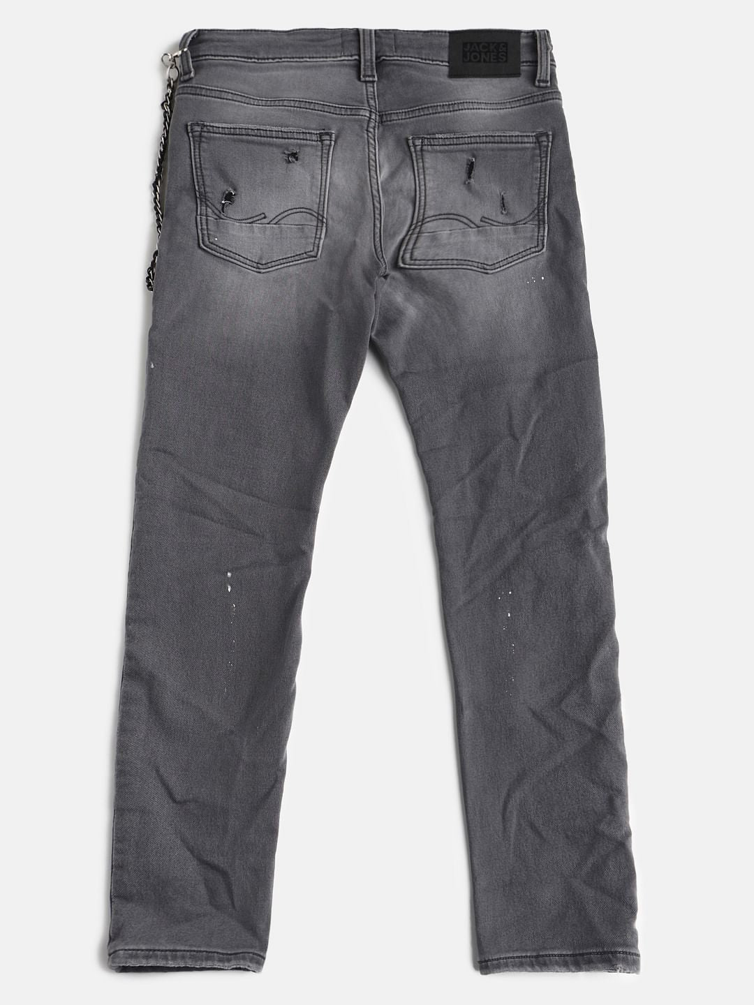 Boys Grey Mid Rise Tim Slim Fit Jeans