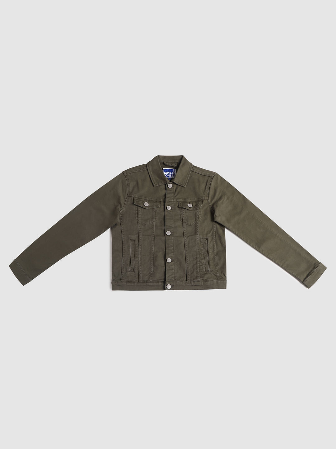 Boys Dark Green Denim Jacket - 128/8Y