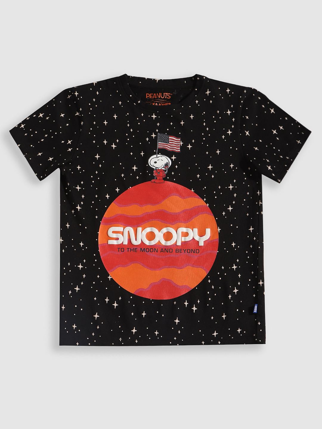 Boys X Snoopy Black Snoopy Crew Neck T-Shirt - 128/8Y