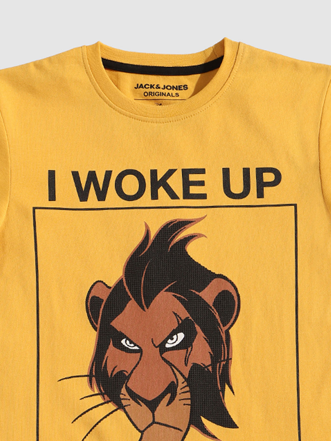 Boys X Lion King Yellow Scar Crew Neck T-Shirt