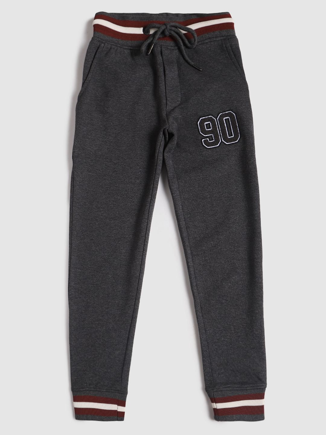 Boys Dark Grey Drawstring Sweatpants - 128/8Y