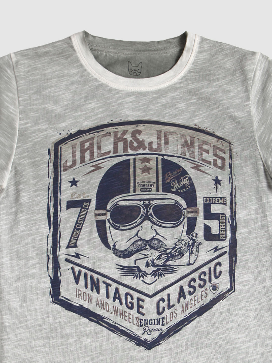 Boys Grey Logo Print Crew Neck T-Shirt