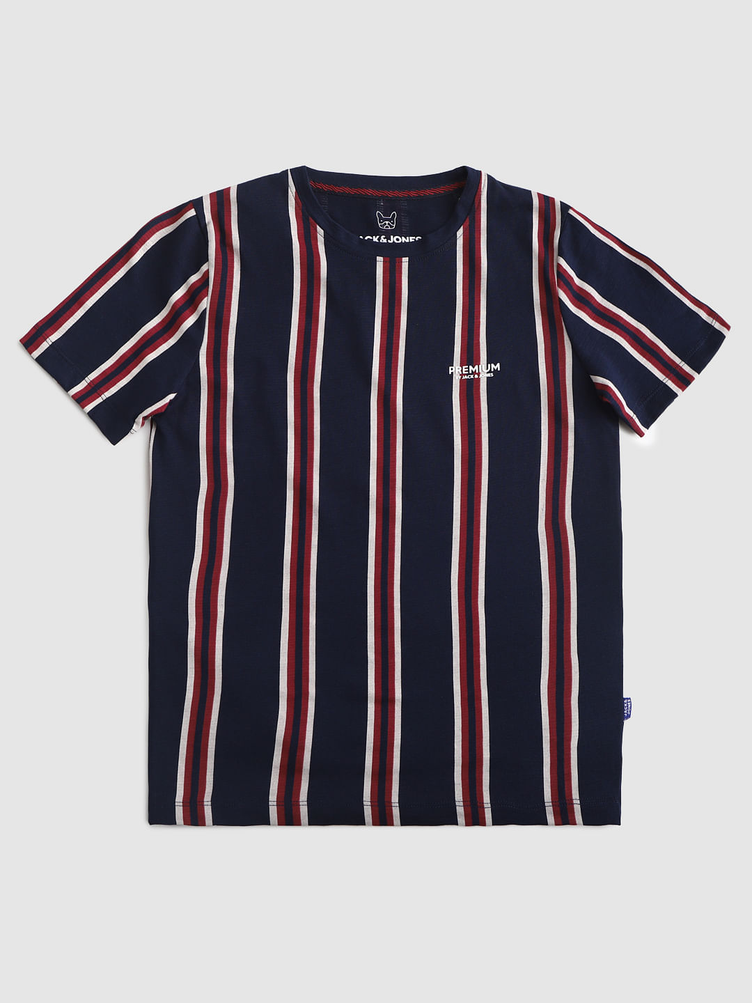 Red Striped Crew Neck T-shirt - 128/8Y