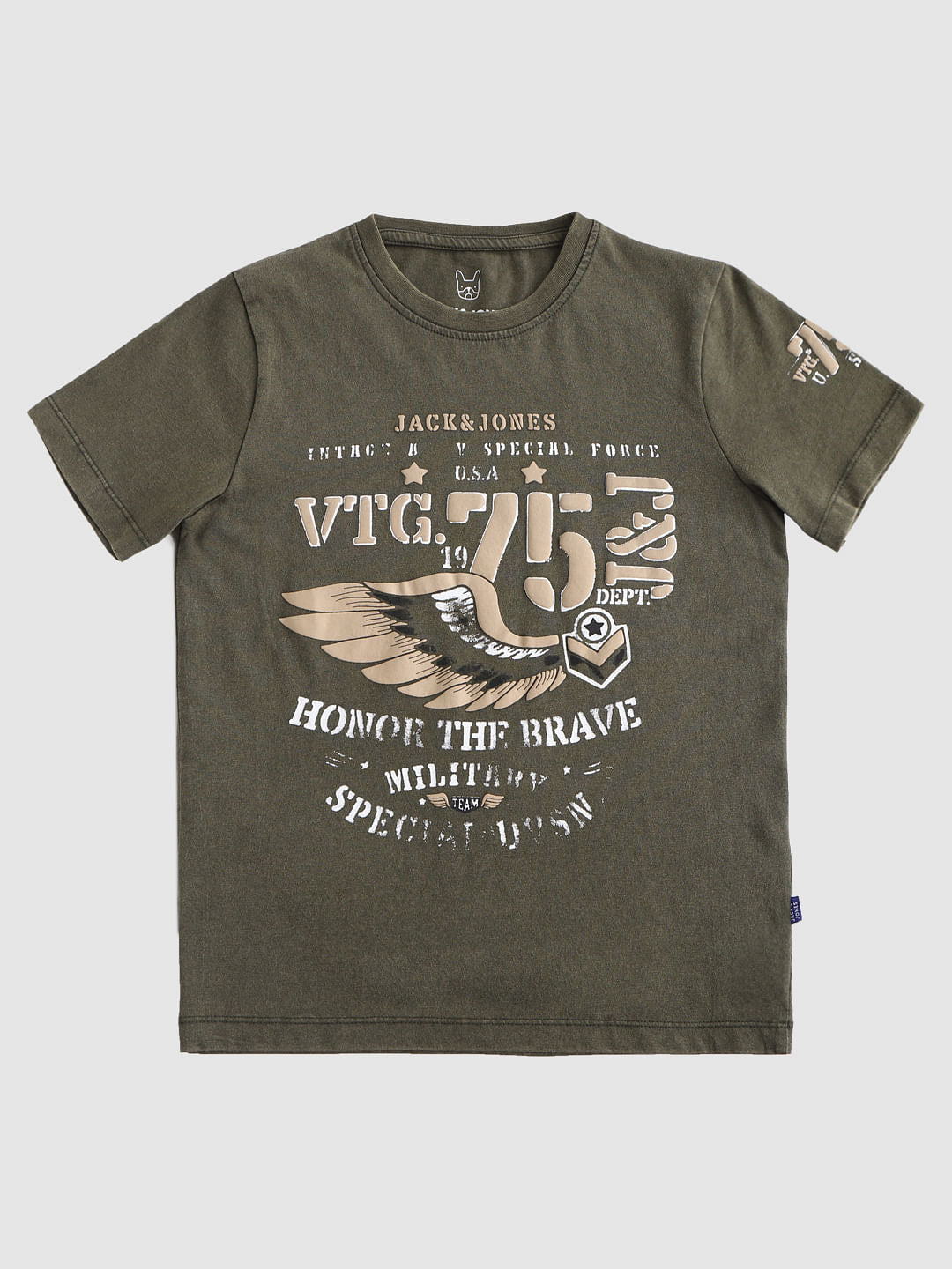 Green Graphic Print Crew Neck T-shirt - 128/8Y