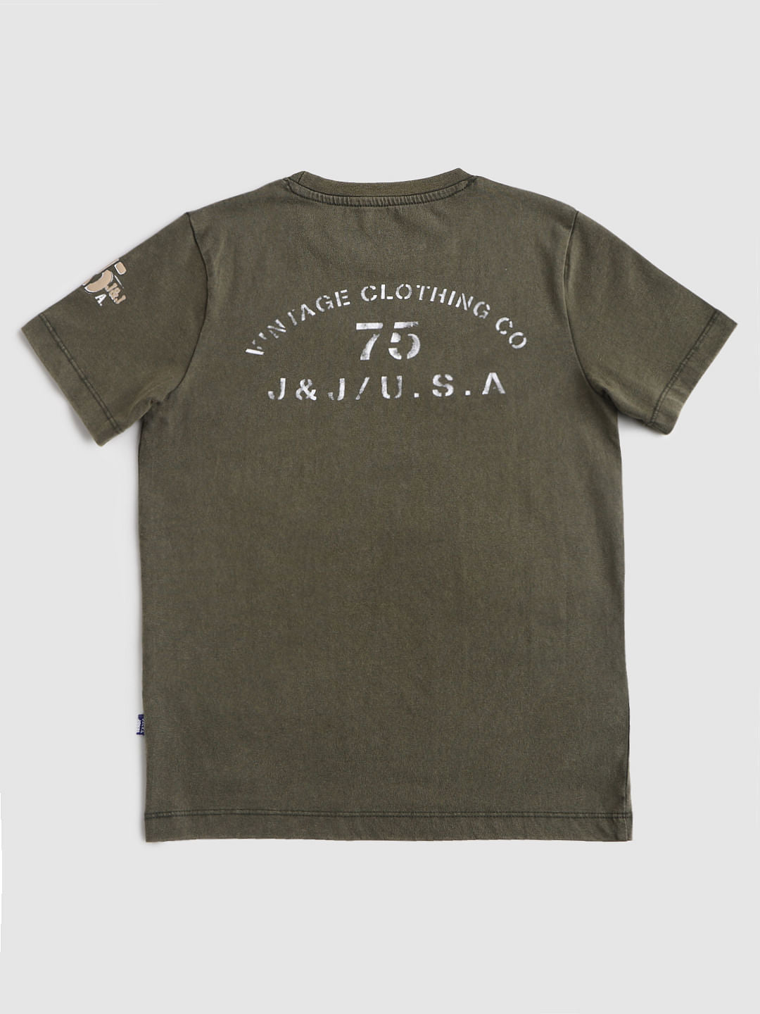 Green Graphic Print Crew Neck T-shirt