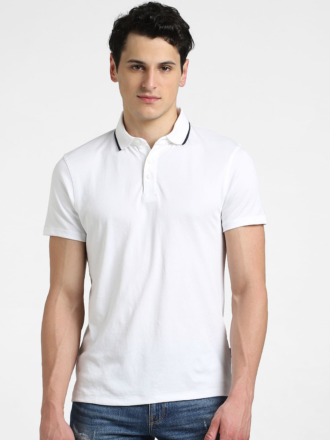 White Cotton Cool Max Polo