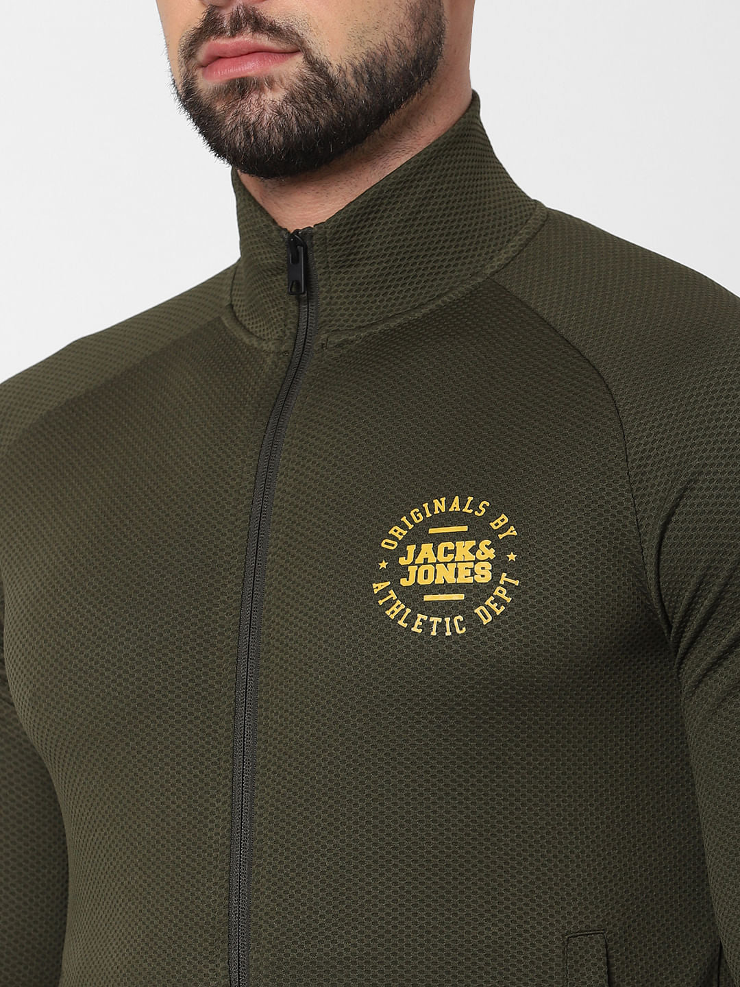 Dark Green Zip Up Sweatshirt