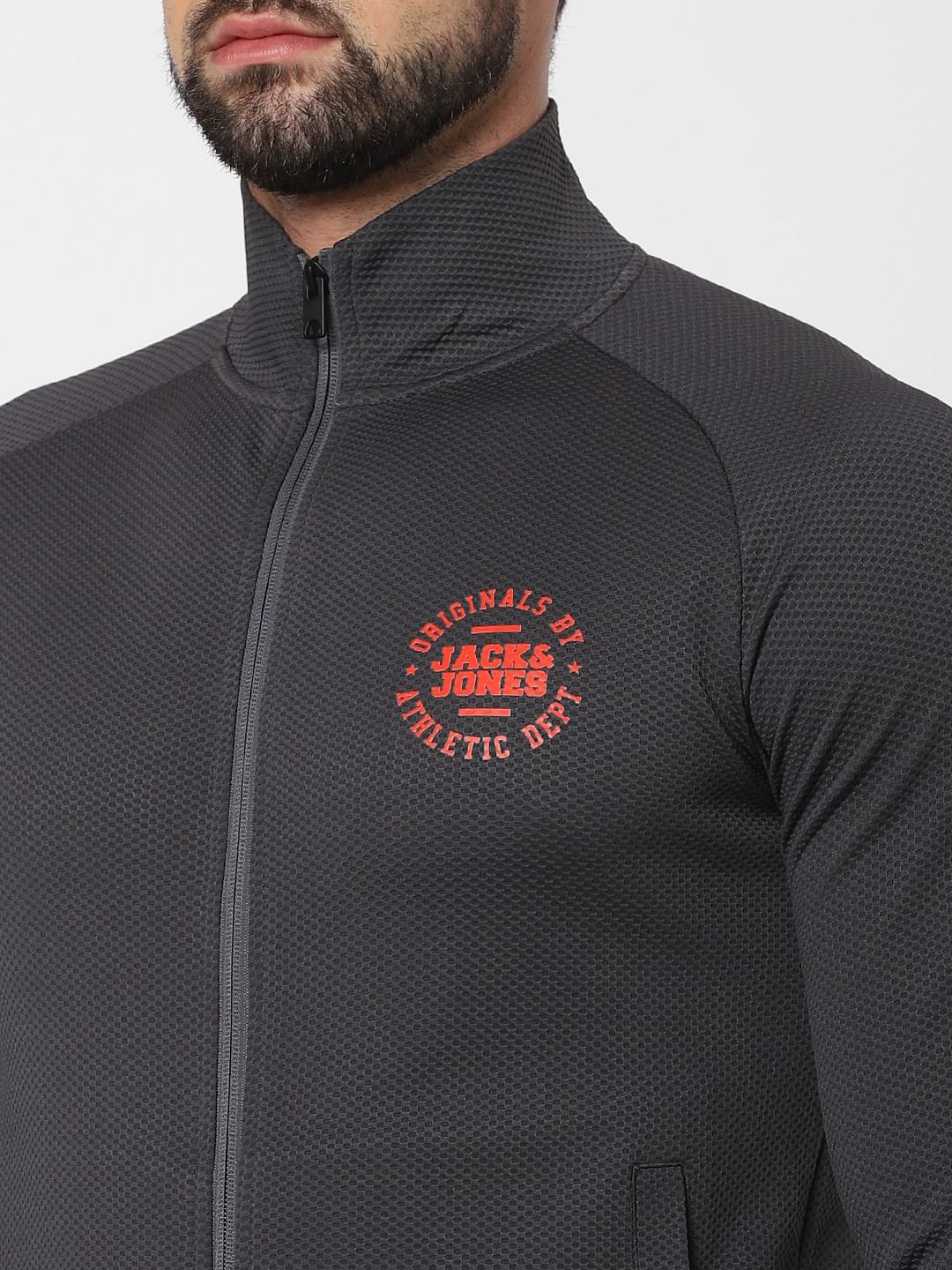 Dark Grey Zip Up Sweatshirt