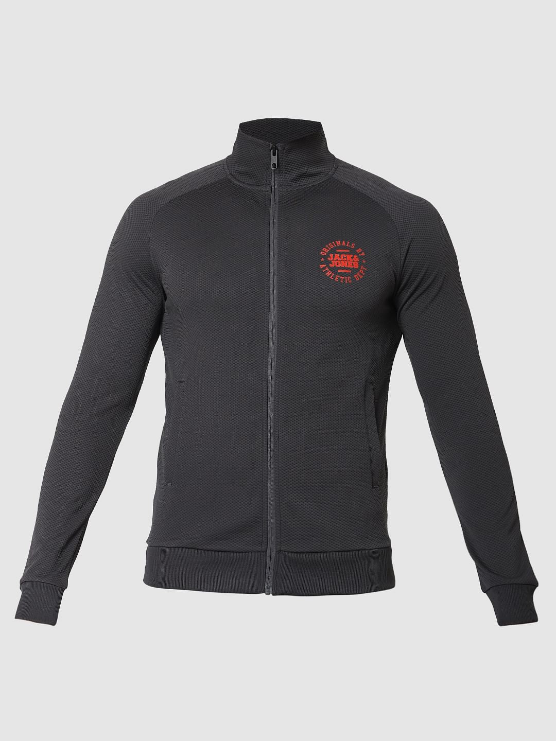 Dark Grey Zip Up Sweatshirt