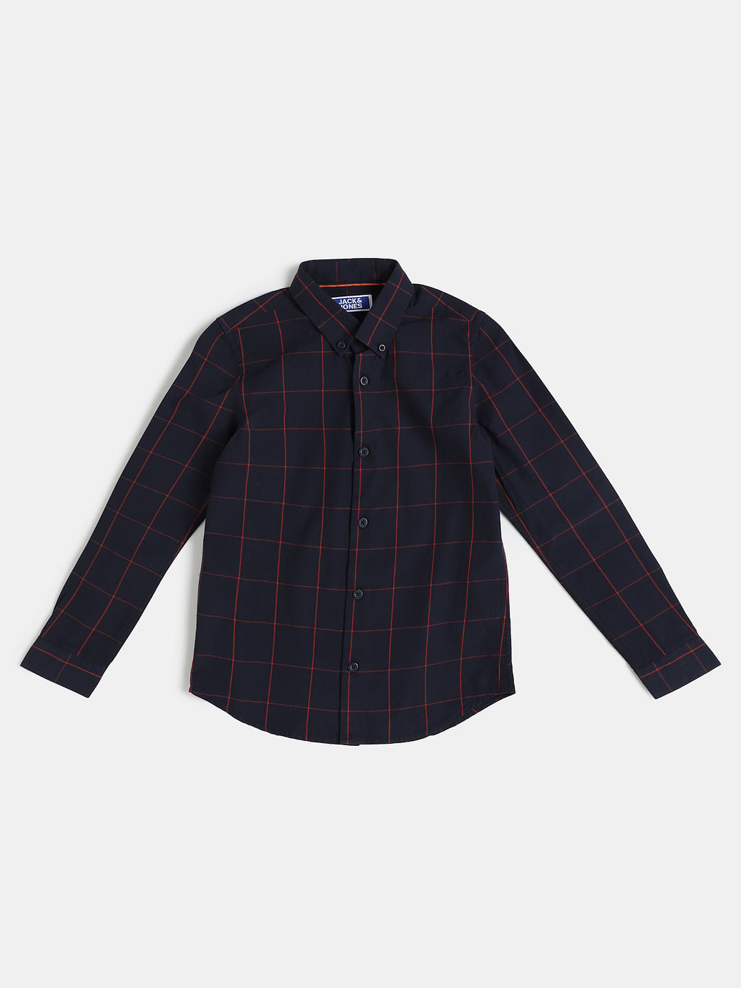 Boys Blue Check Full Sleeves Shirt - 128/8Y