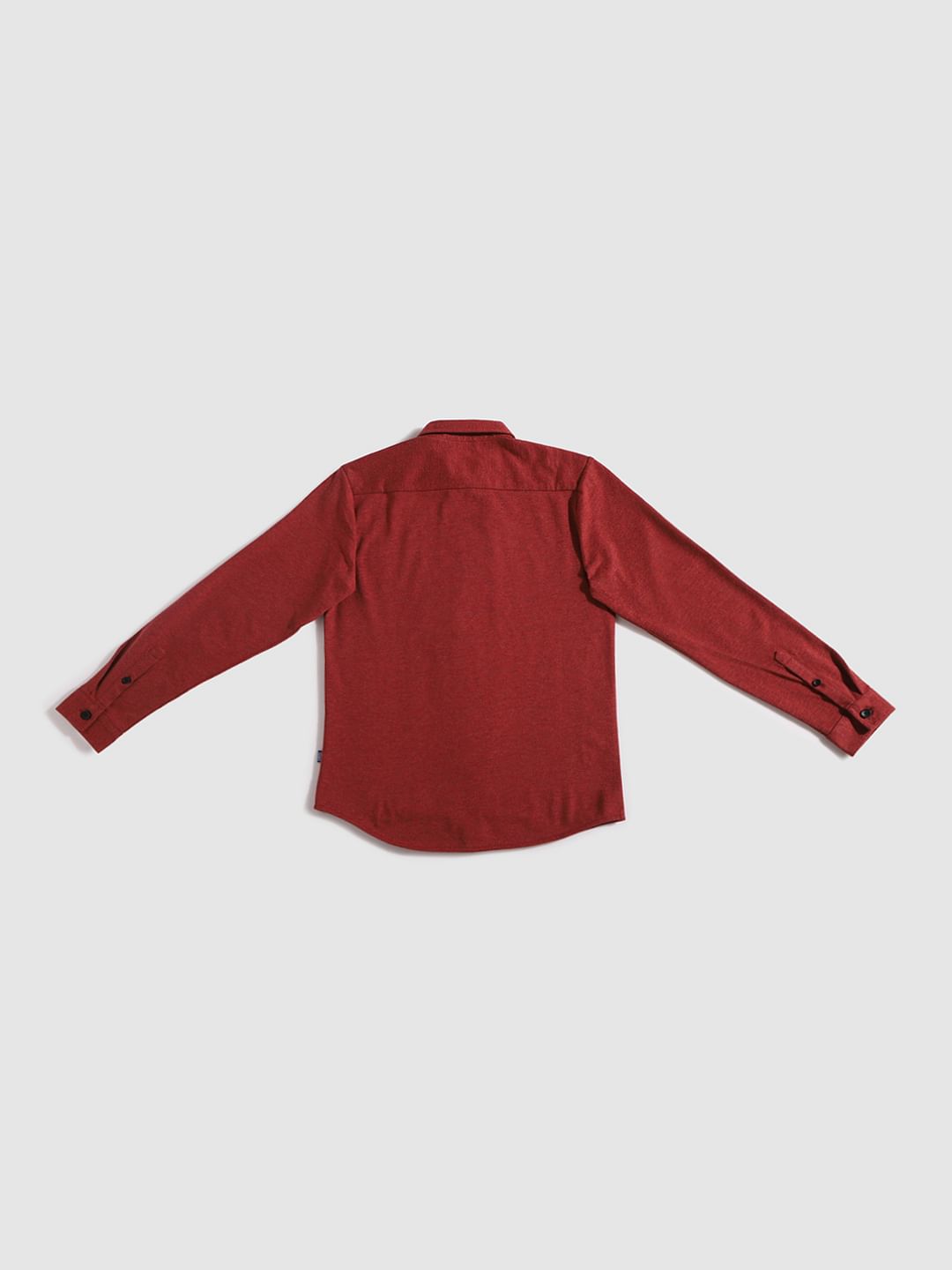 Boys Red Full Sleeves Shirt