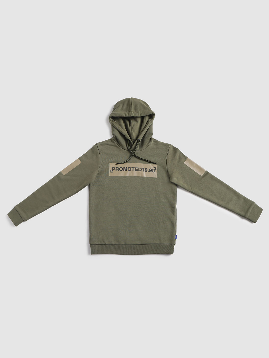 Boys Green Hooded Sweatshirt - 128/8Y