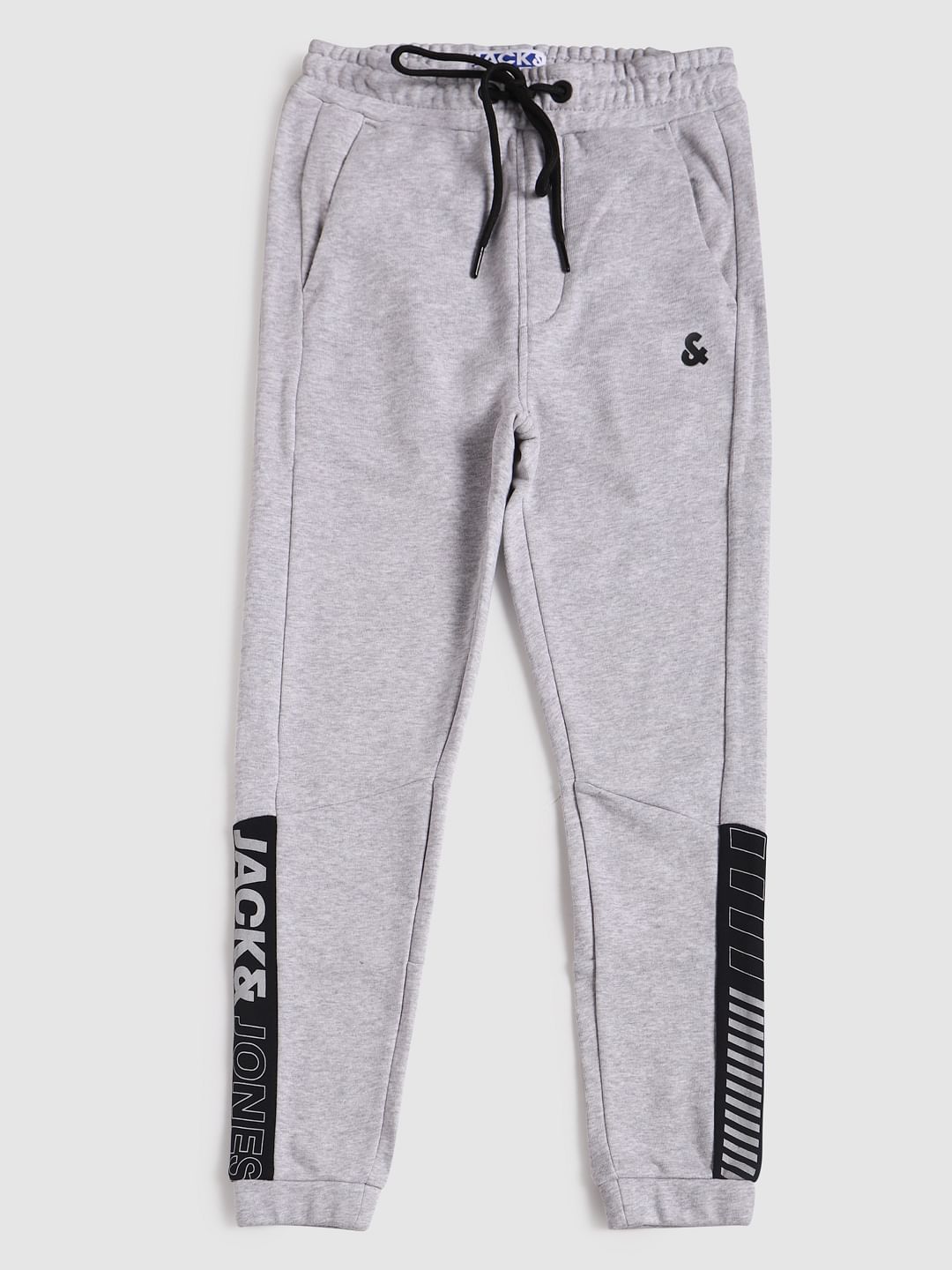 Boys Grey Logo Print Sweatpants - 128/8Y