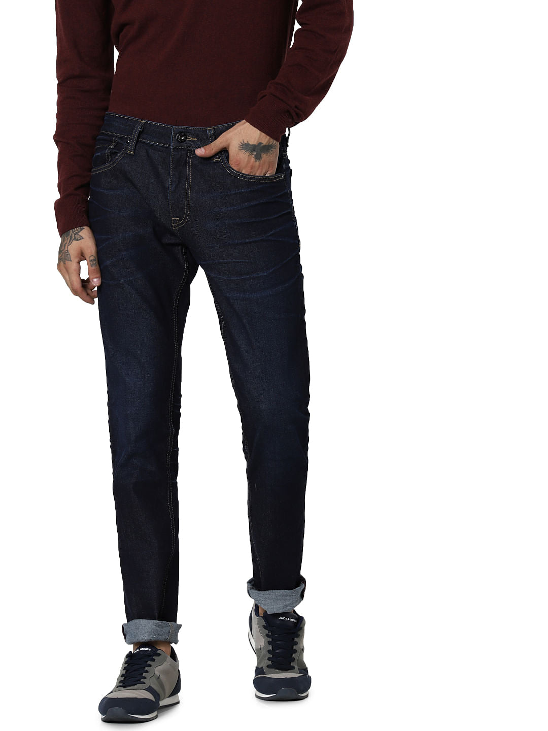 Blue Mid Rise Ben Skinny Jeans