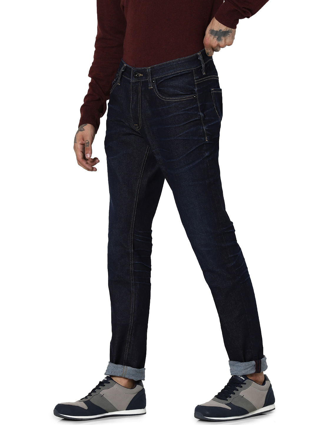 Blue Mid Rise Ben Skinny Jeans