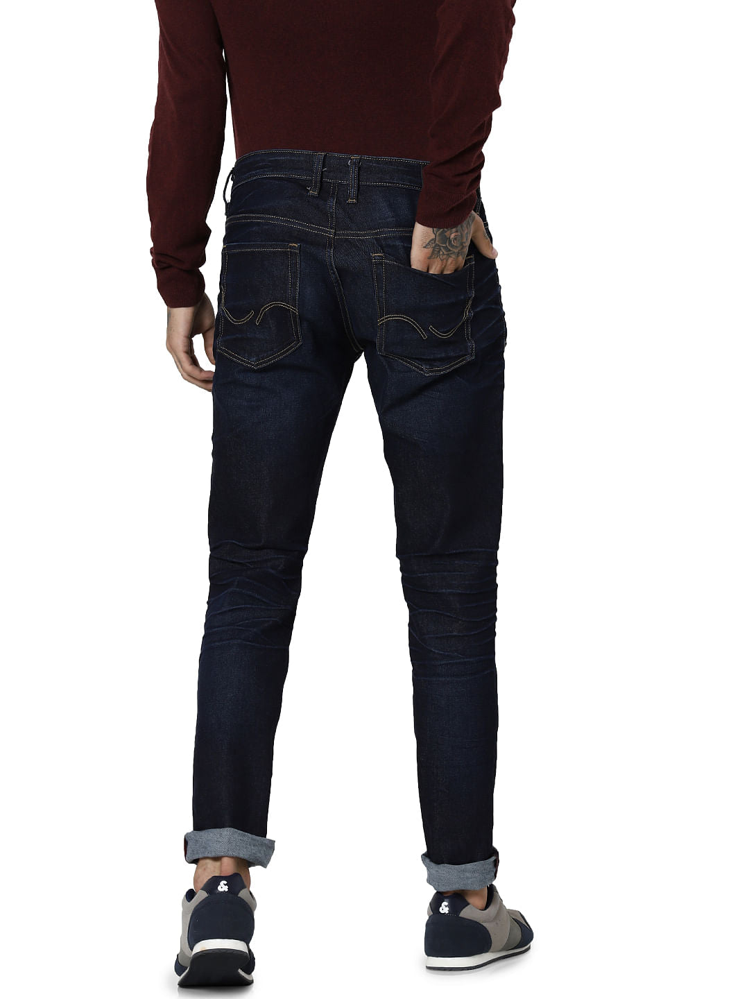 Blue Mid Rise Ben Skinny Jeans