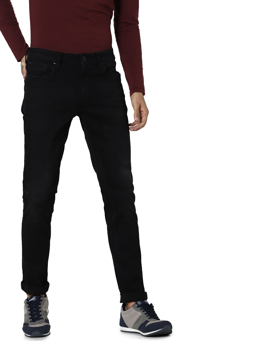 Black Mid Rise Ben Skinny Jeans - 28/30