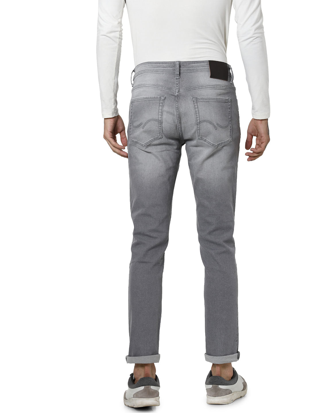 Light Grey Mid Rise Ben Skinny Jeans