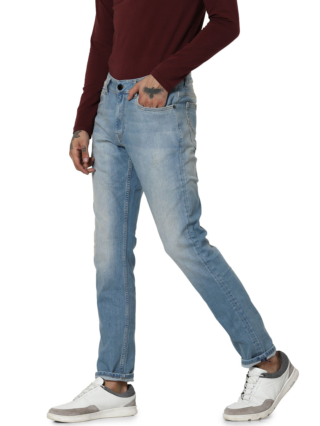 Light Blue Low Rise Glenn Slim Fit Jeans
