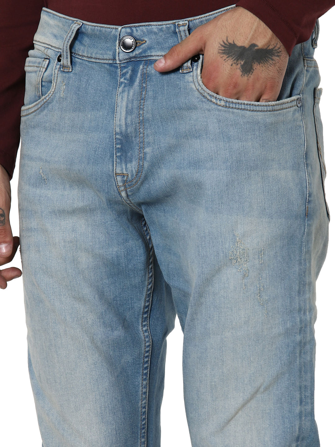 Light Blue Low Rise Glenn Slim Fit Jeans