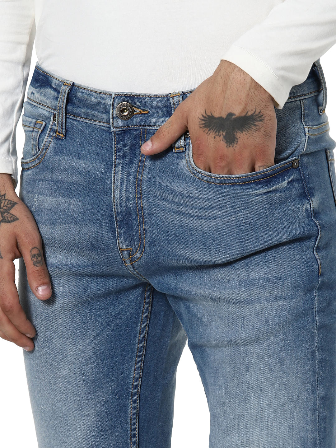 Light Blue Low Rise Ben Skinny Jeans