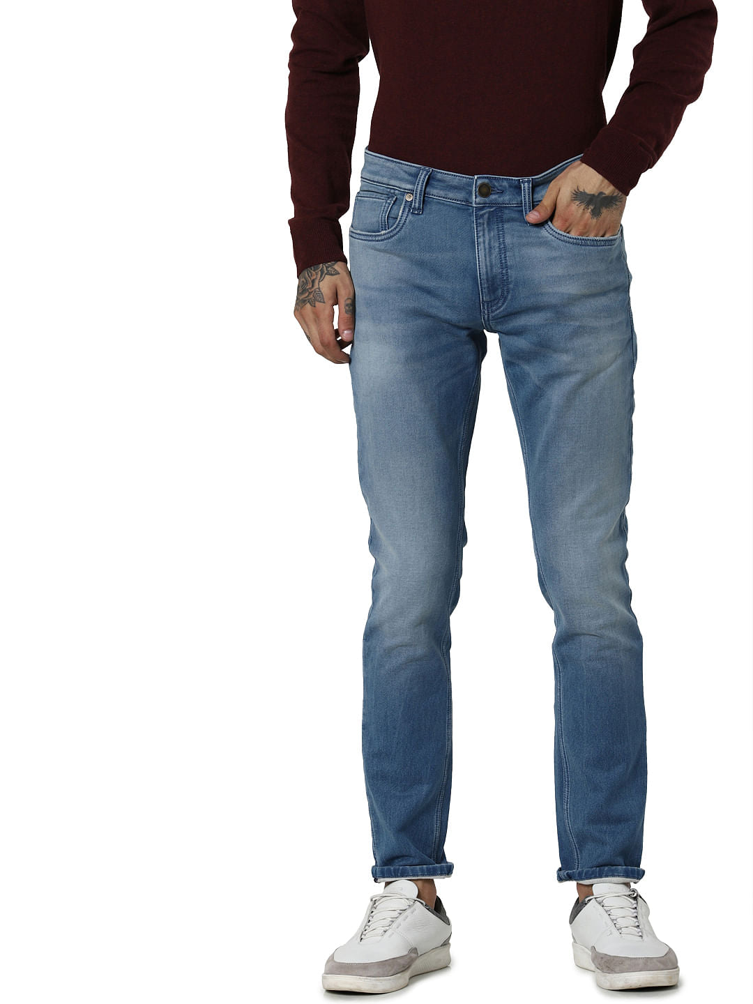 Light Blue Mid Rise Ben Skinny Jeans - 28/30