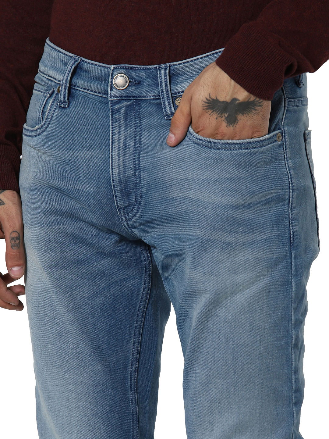 Light Blue Mid Rise Ben Skinny Jeans