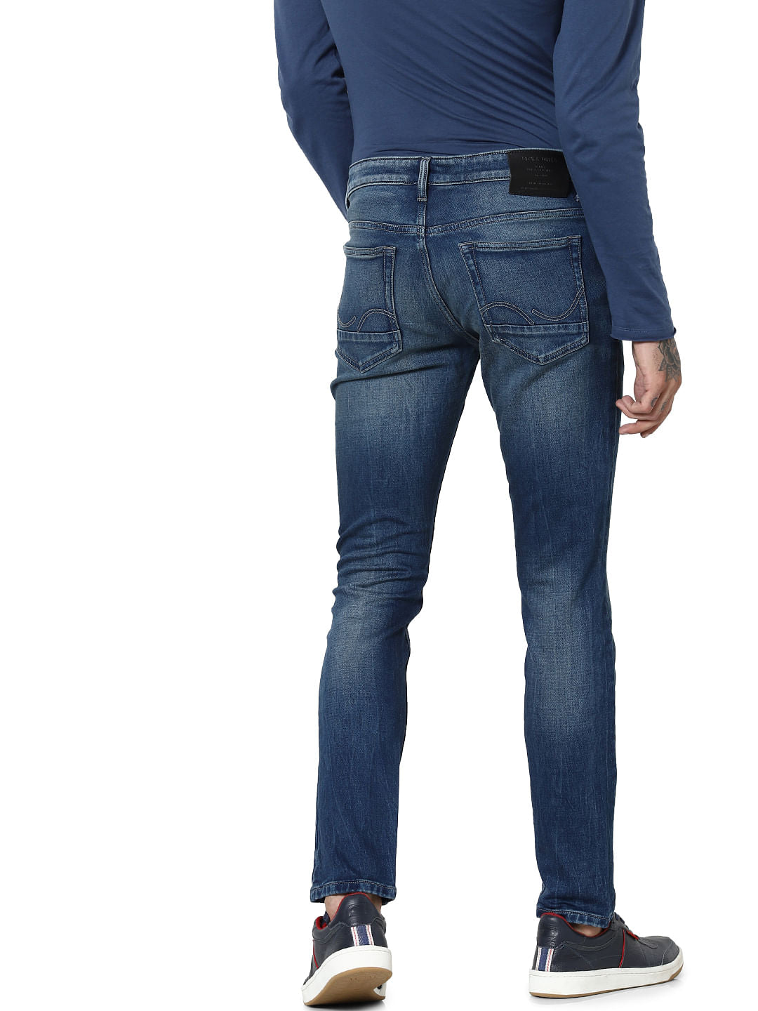 Blue Mid Rise Glenn Slim Fit Jeans