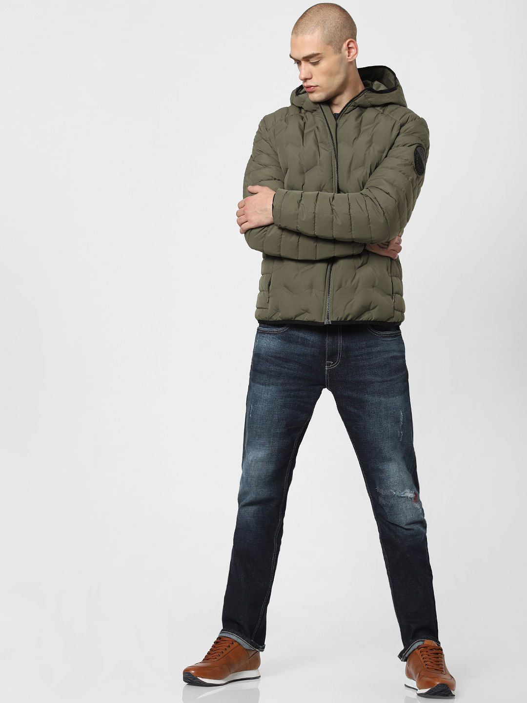Green Hooded Puffer Jacket