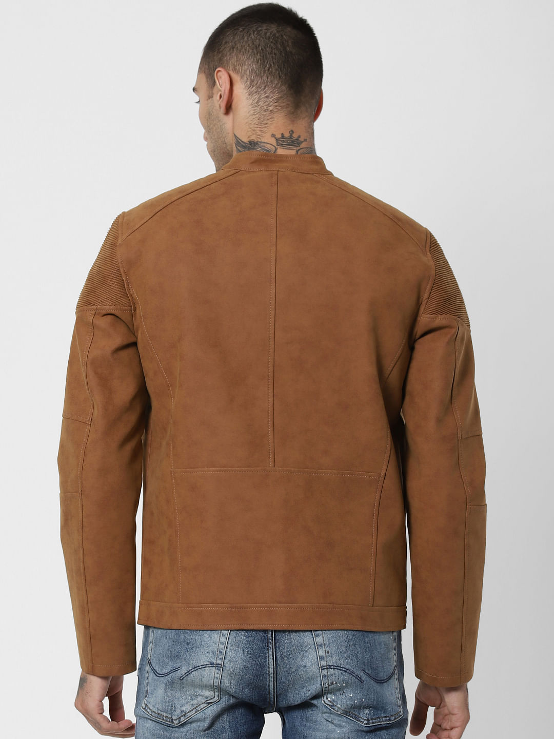 Brown Zip Up Suede Jacket