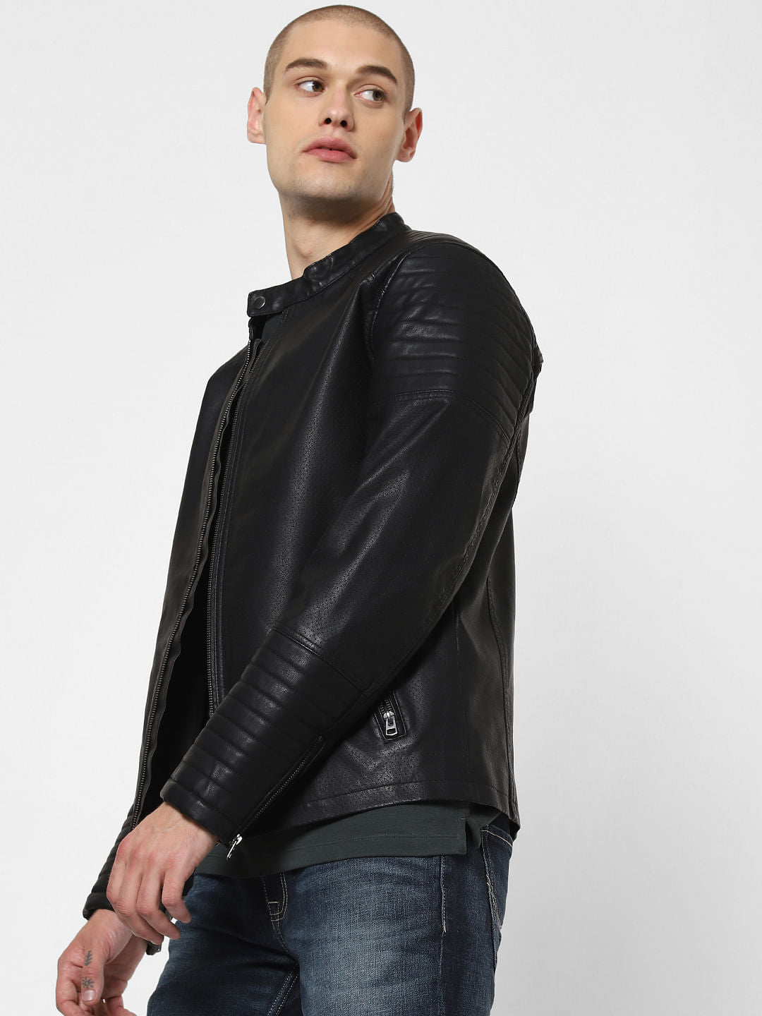 Black Perforated Jacket - S