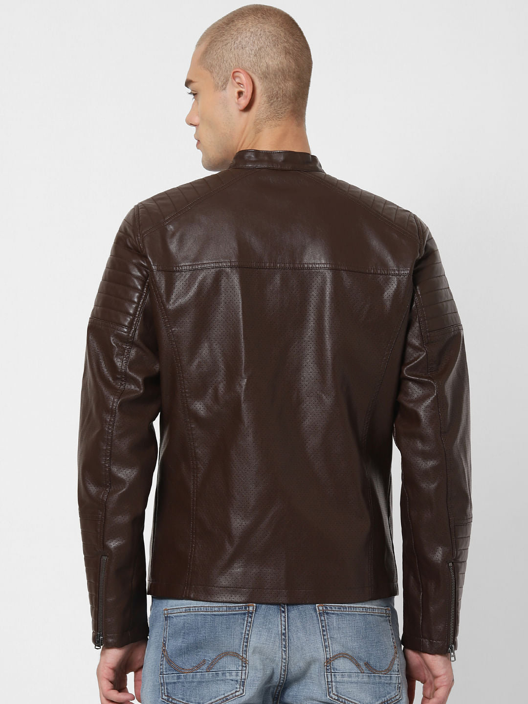 Dark Brown Perforated Jacket
