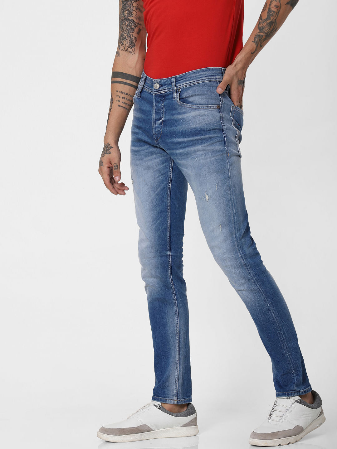 Blue Washed Glenn Slim Fit Jeans