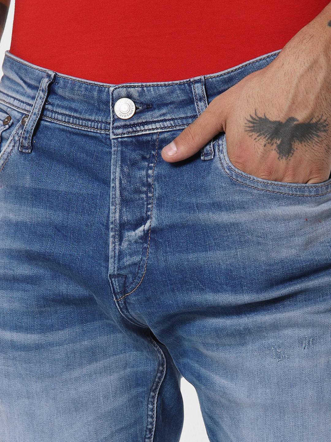 Blue Washed Glenn Slim Fit Jeans