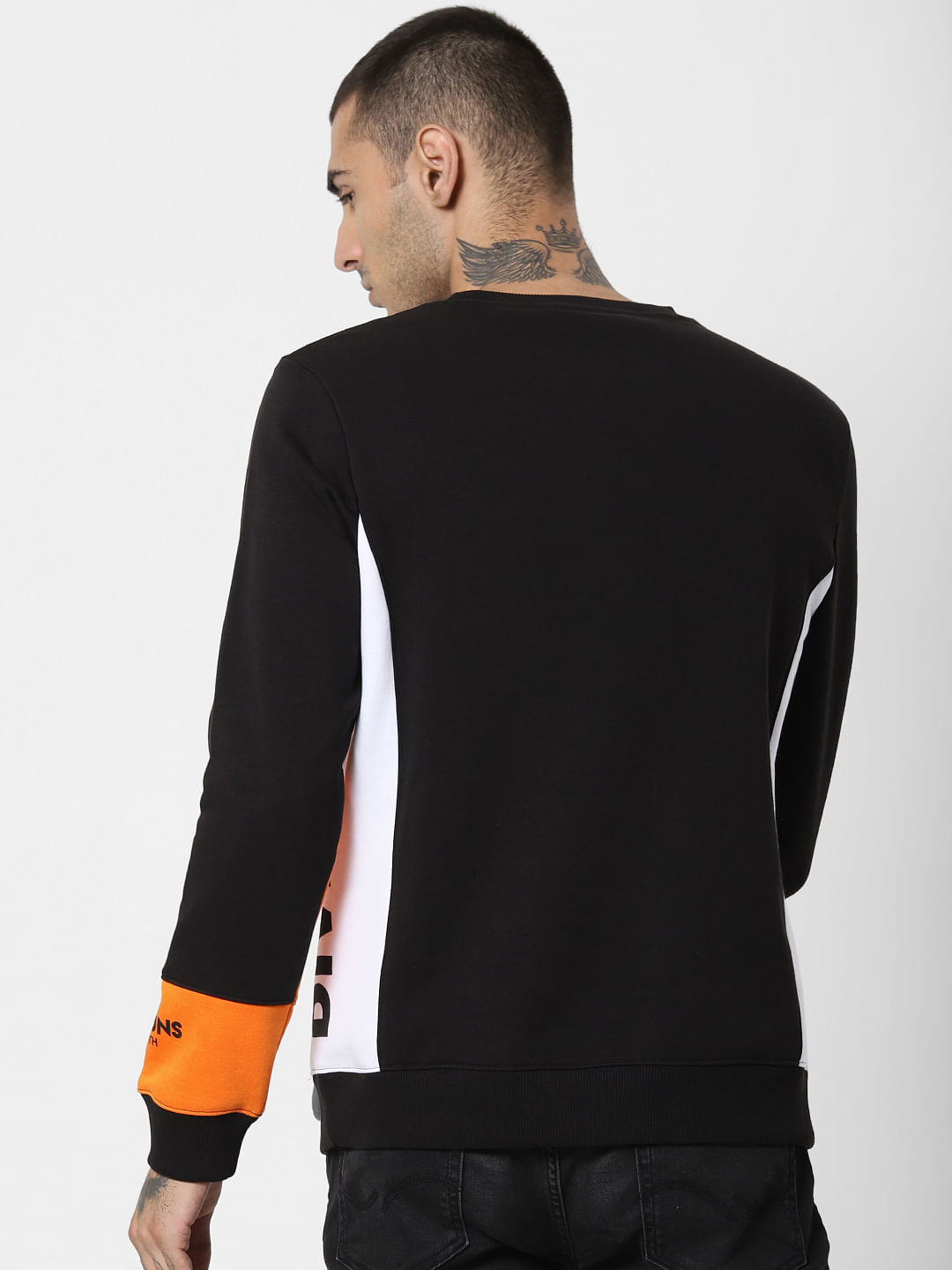 Purple Colourblocked Sweatshirt