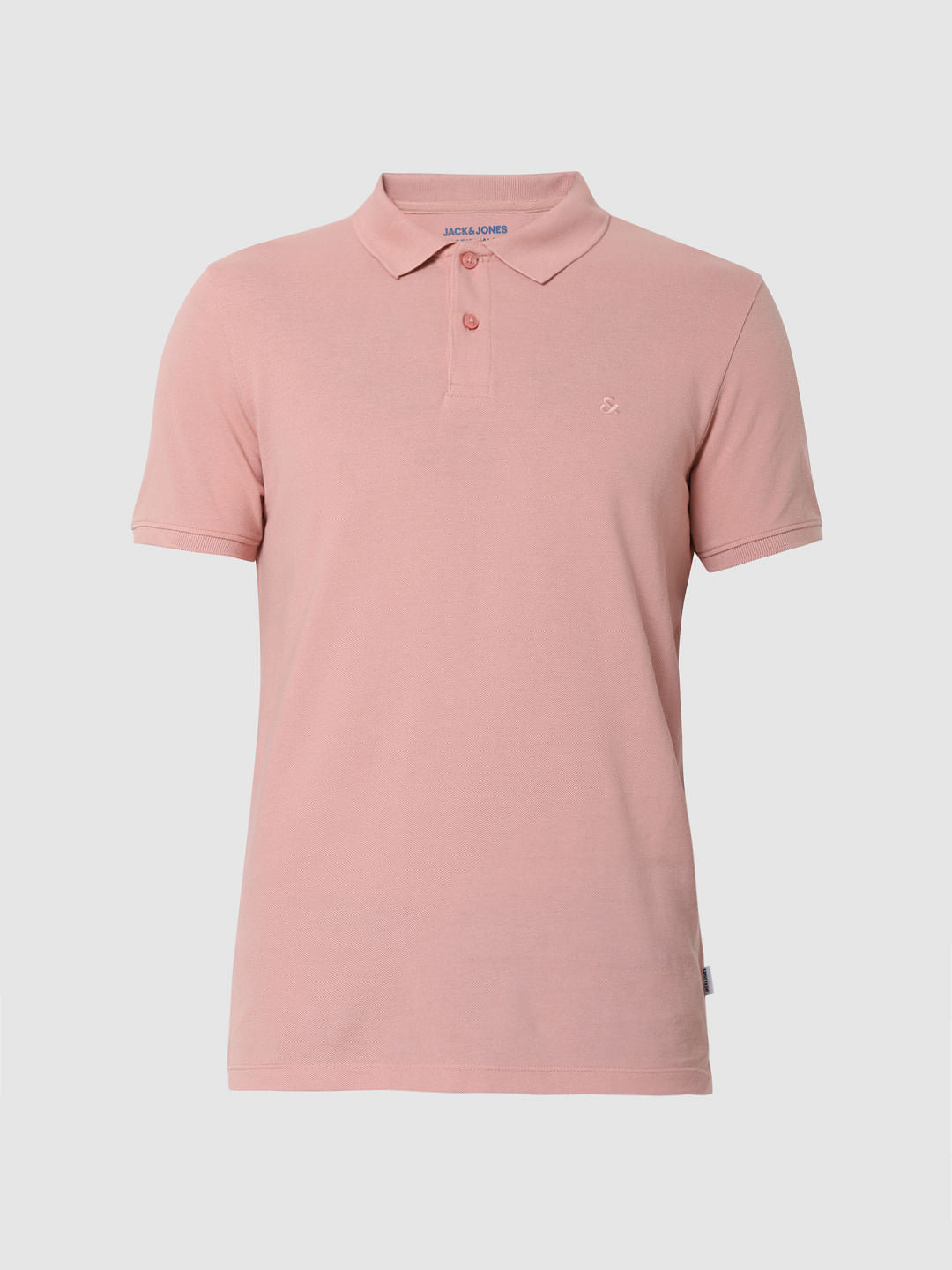 Pink Polo Neck T-Shirt
