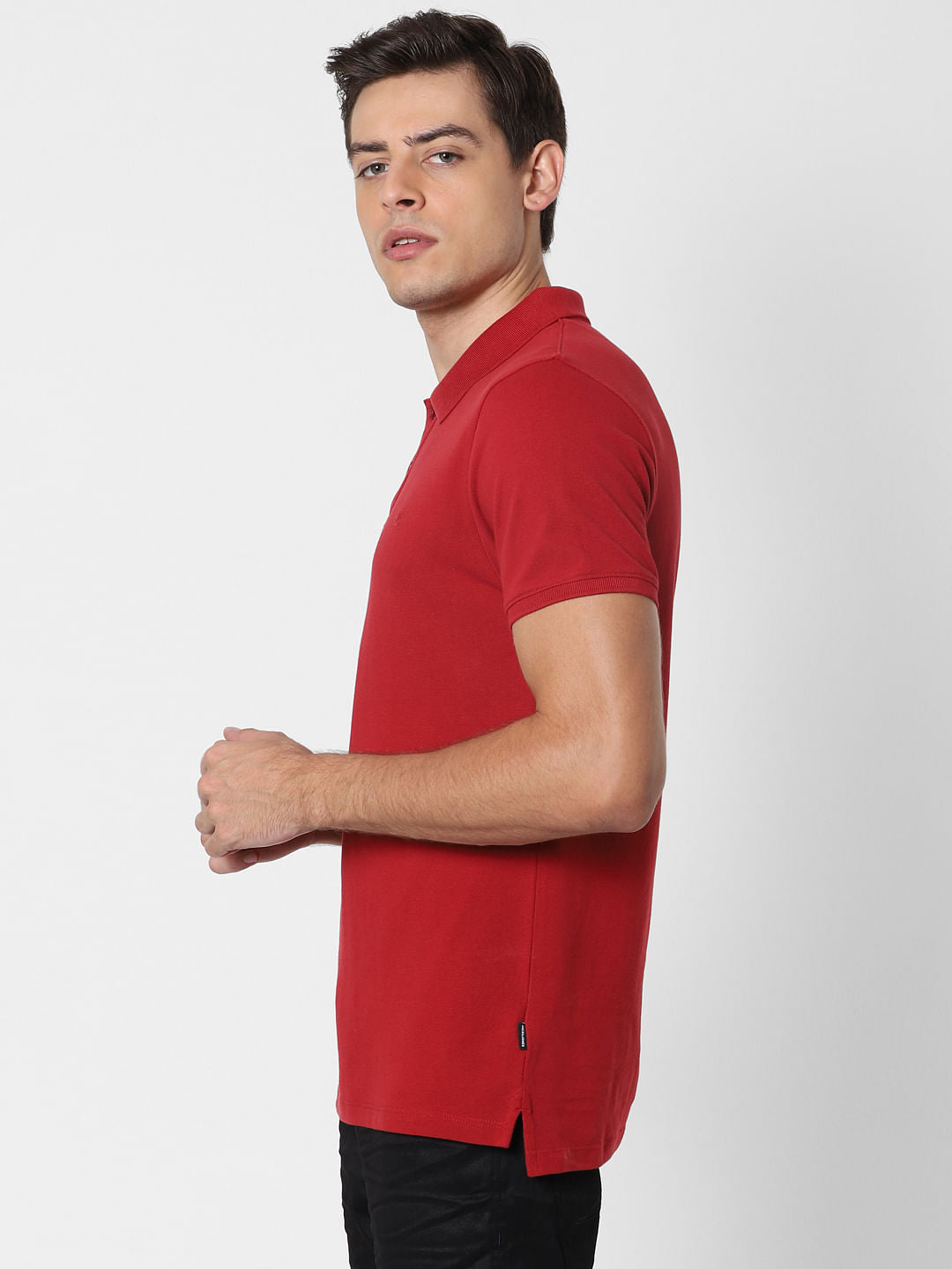 Red Polo Neck T-Shirt
