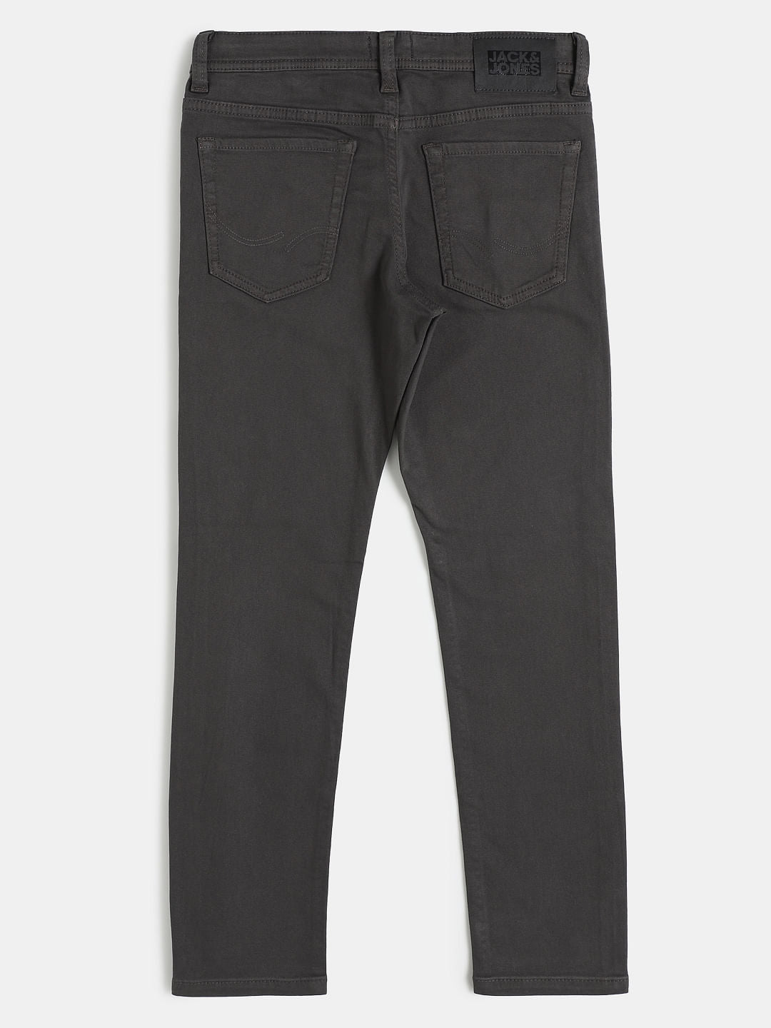 Boys Grey Mid Rise Glenn Slim Fit Jeans