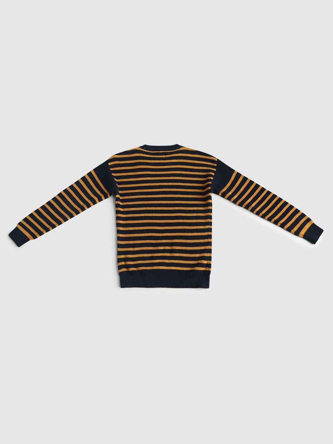 Boys Yellow Striped Pullover