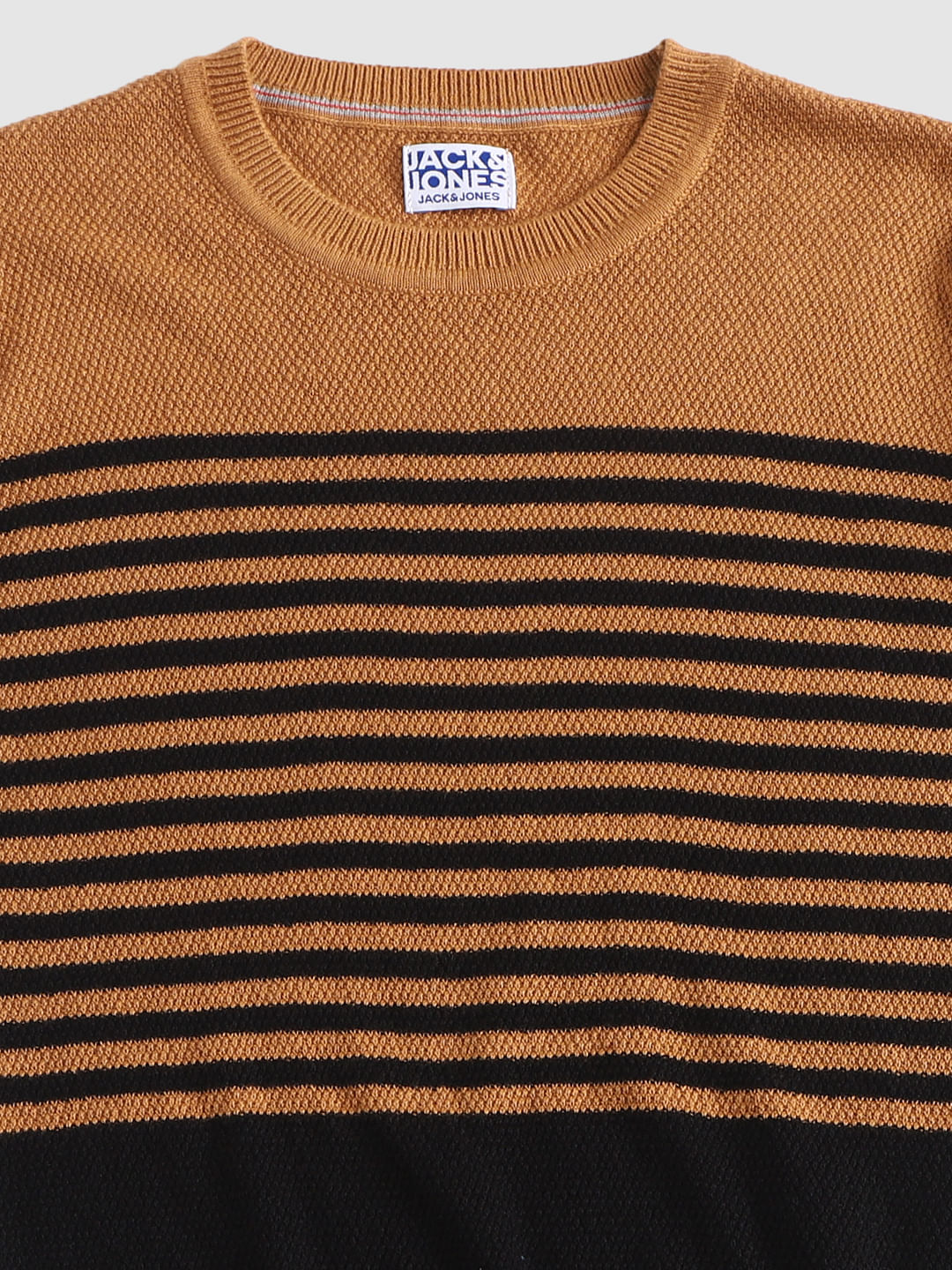 Boys Brown Striped Pullover