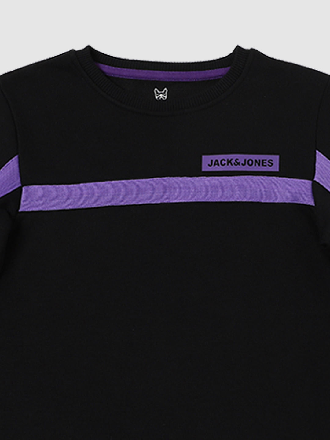 Boys Black Tape Detail Sweatshirt