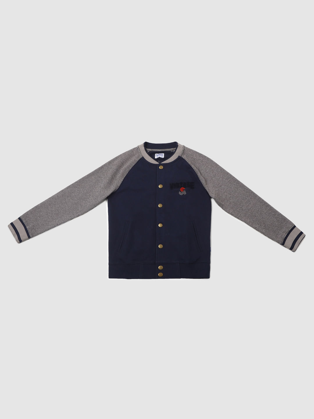 Boys Blue Colourblocked Sweatshirt