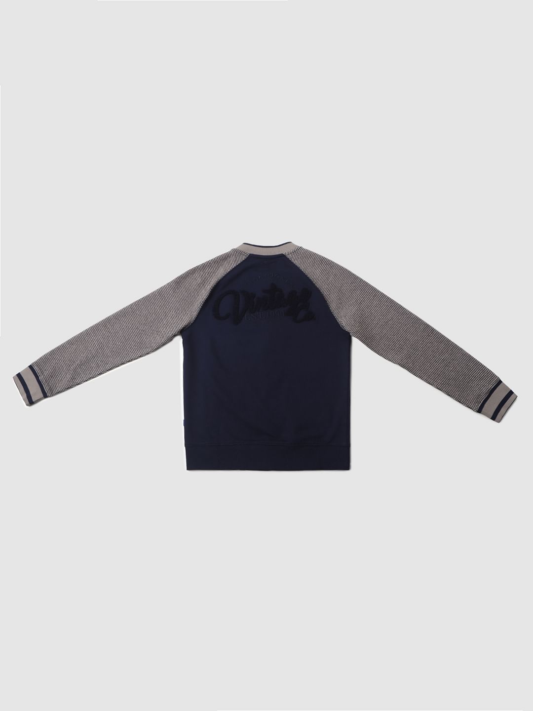 Boys Blue Colourblocked Sweatshirt