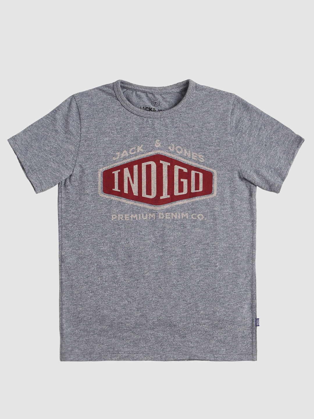 Boys Grey Text Print Crew Neck T-Shirt - 128/8Y
