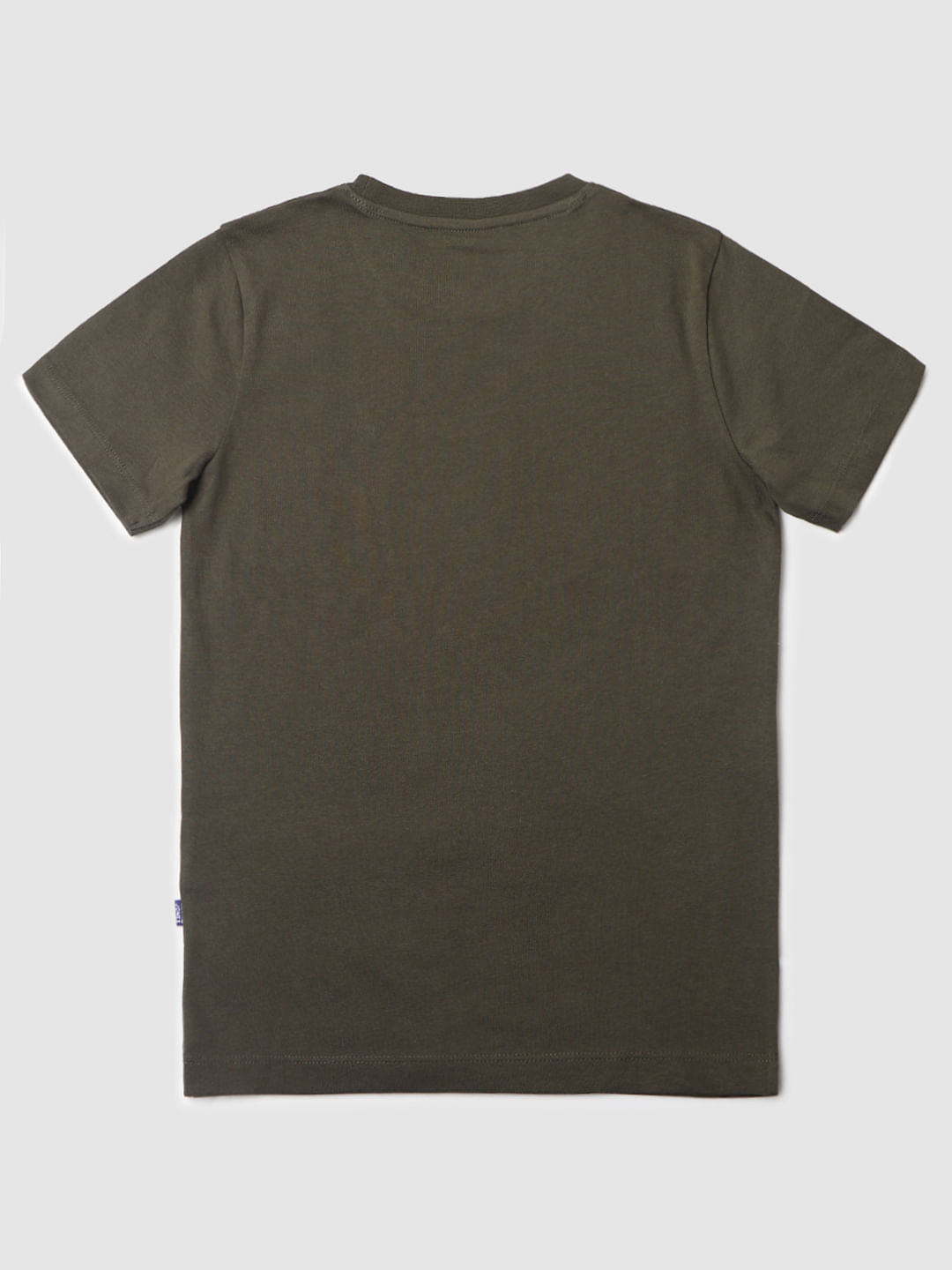 Green Logo Print Crew Neck T-shirt