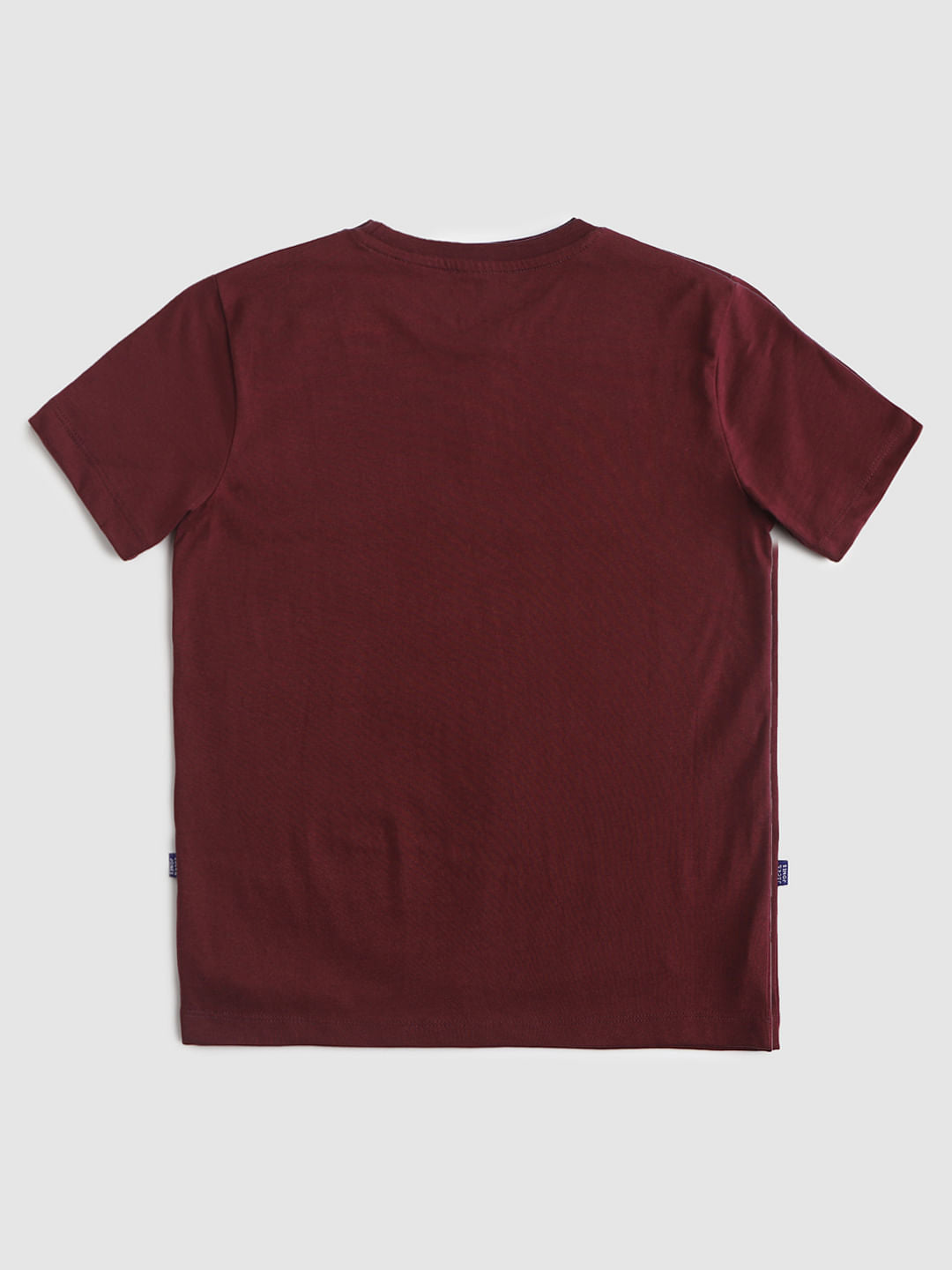 Burgundy Graphic Print Crew Neck T-shirt