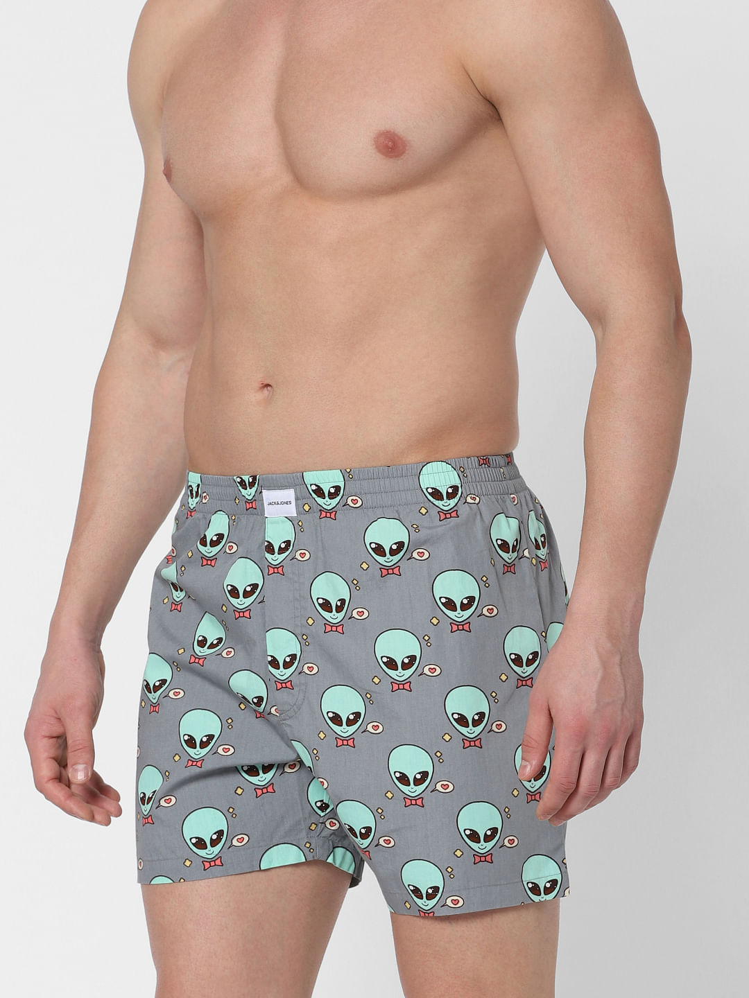 Grey Alien Print Boxers